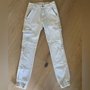 Hello Miss Premium Denim Cargo Jogger Pants